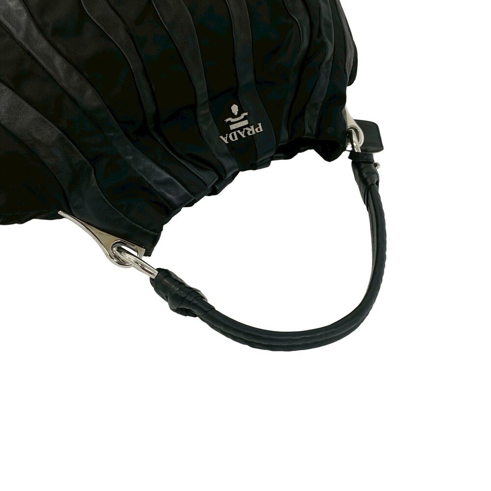 PRADA Black Leather Shoulder Bag - Picture 4 of 10